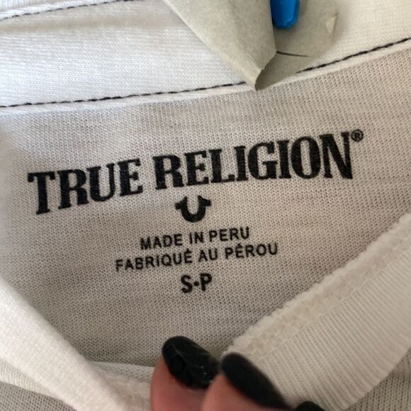EUC true religion graphic tee white and gray graphic size S - Picture 2 of 8